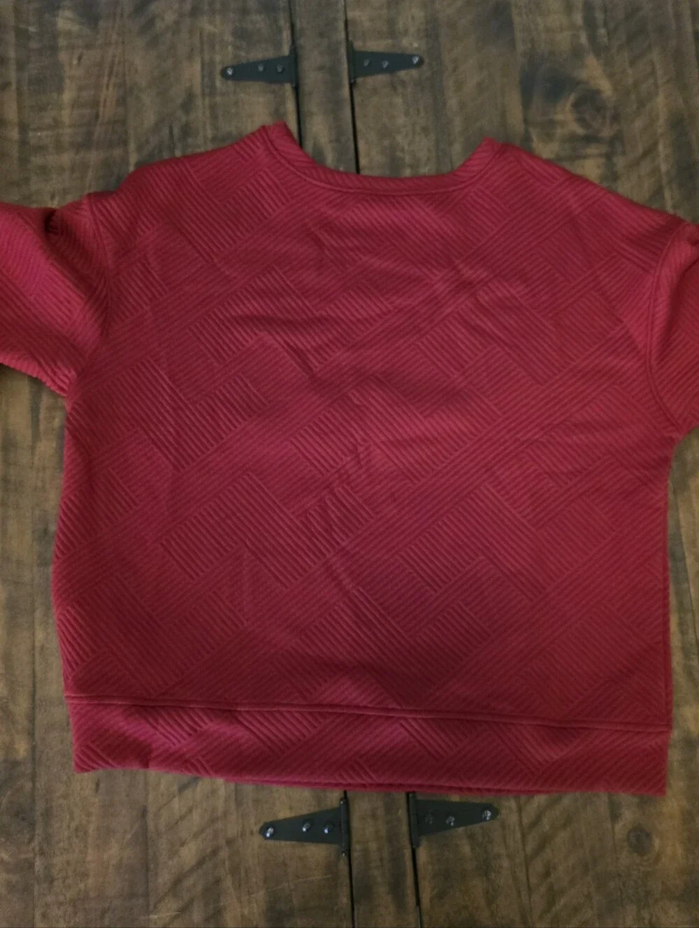 Textured 2 Piece Red Pant And Shirt Set